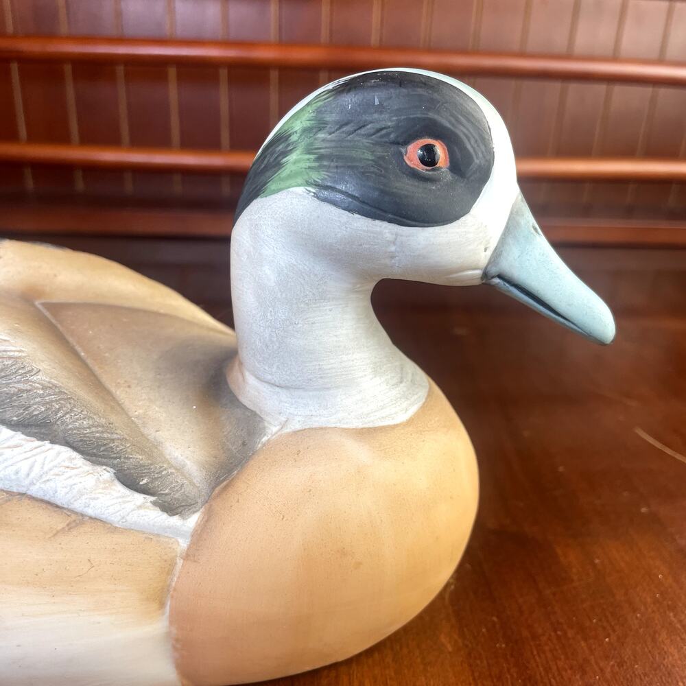 Vintage Royal Crown Porcelain Duck Decoy Figurine Hand Painted Signed J. Byron - Picture 6 of 9